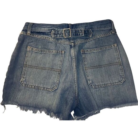 We the Free button up high rise distressed hem shorts size 29 - Picture 2 of 7